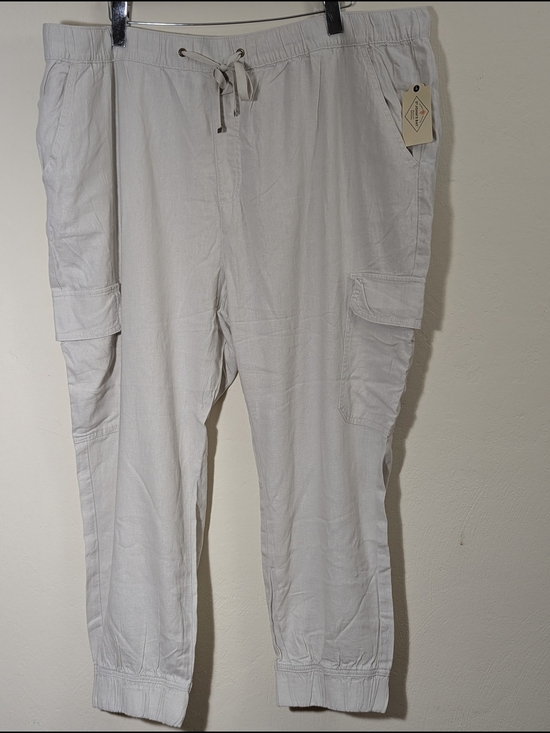 St. John's Bay Pants - St. John's Bay Neutral Linen Blend Top - Cream